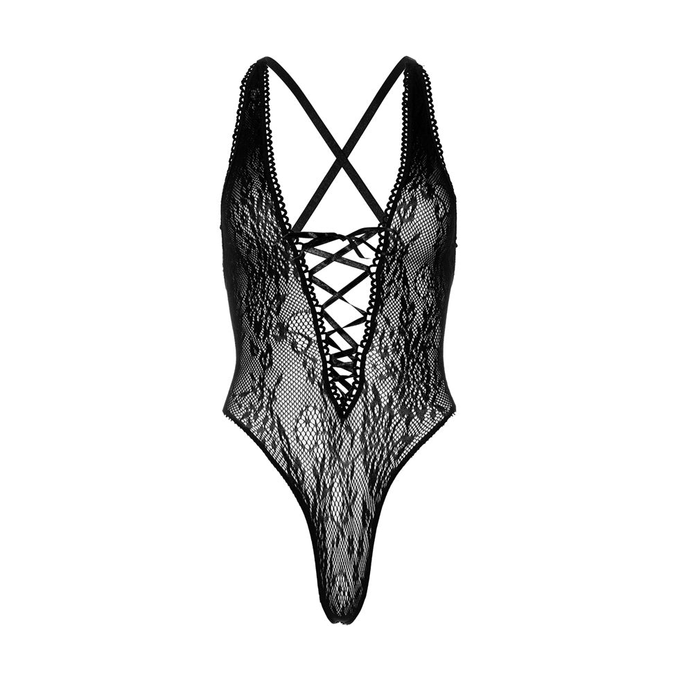 Leg Avenue One Size Floral Lace Thong Body